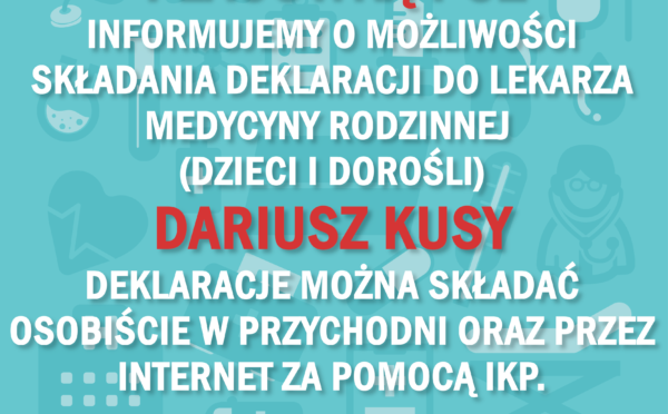 lek. Dariusz Kusy – deklaracje POZ